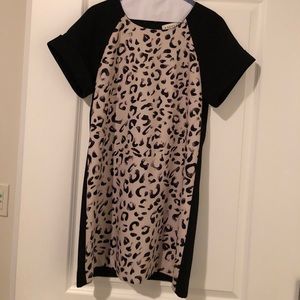 Leopard print & black dress